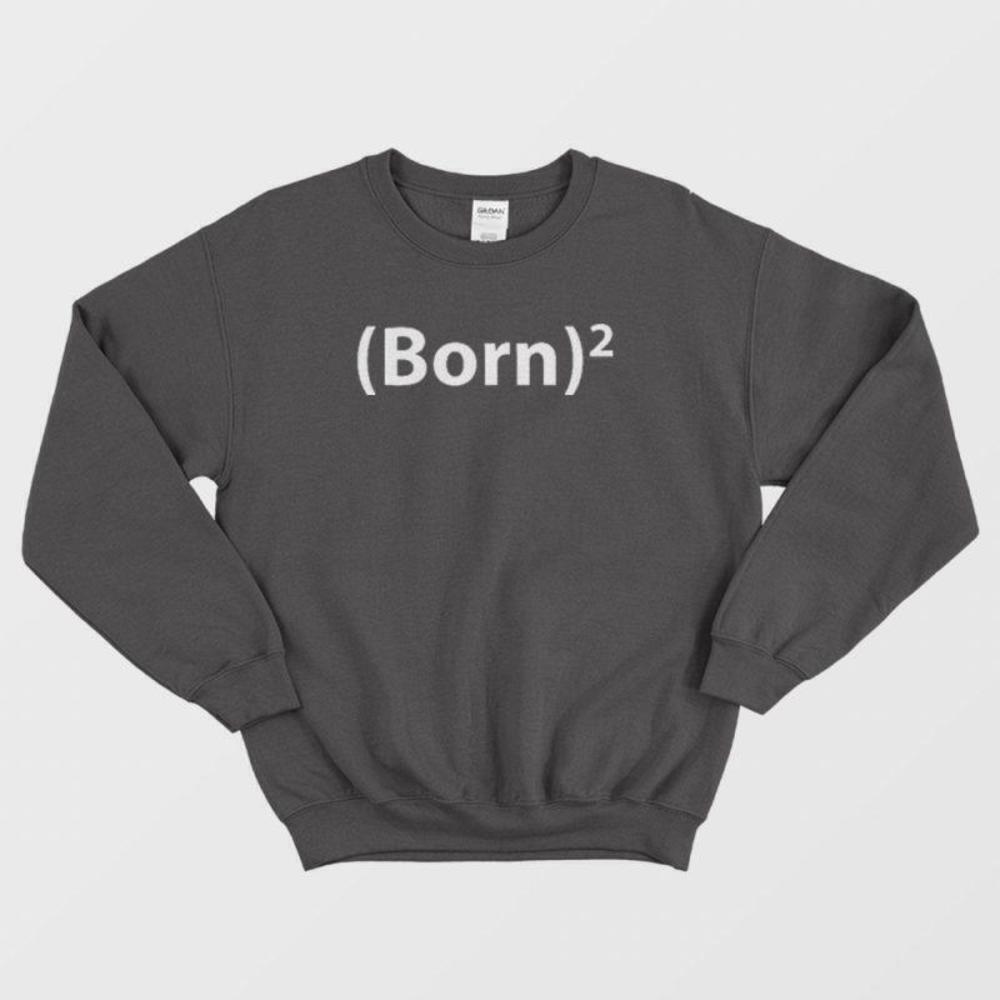 Born Again Quadrate Christian Faith Graphic Retro Style Unisex Sweatshirt